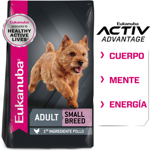 Eukanuba Alimento Seco para Perro Adulto Raza Pequeña Receta Pollo, 2.2 kg