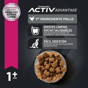 Eukanuba Alimento Seco para Perro Adulto Raza Pequeña Receta Pollo, 2.2 kg