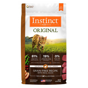 Instinct Original Libre de Granos Alimento Natural para Gato Todas las Edades Receta Pato, 2 kg