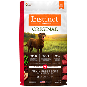 Instinct Original Libre de Granos Alimento Natural para Perro Todas las Edades Receta Res, 1.8 kg
