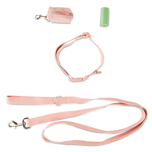 Bond & Co Kit de Paseo Color Rosa con Correa de 1.8 m para Perro, Grande