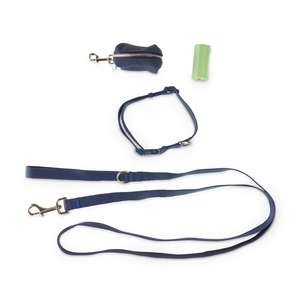 Bond & Co Kit de Paseo Color Carb�n con Correa de 1.8 m para Perro, Mediano