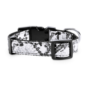 Bond & Co Collar Negro Dise�o Imitaci�n Piel Serpiente para Perro, Chico