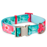 Good2Go Collar Azul Cielo Dise�o Rosas de China con Broche Plateado para Perro, X-Grande/XX-Grande