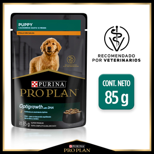 Pro Plan Alimento H�medo para Cachorro Receta Pollo en Salsa, 85 g