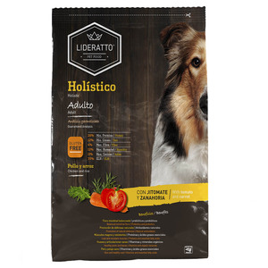 Lideratto Alimento Natural Hol�stico para Perro Adulto Raza Mediana/Grande Receta Pollo y Salm�n, 15 kg