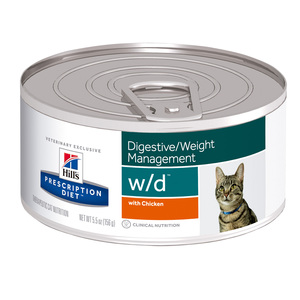 Hill's�Prescription Diet w/d Alimento H�medo Control de Peso/Diabetes para Gato Adulto Receta Picadillo, 155 g
