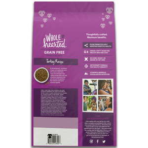 WholeHearted Libre de Granos Alimento Natural para Gato Todas las Edades Receta Pavo, 2.2 kg