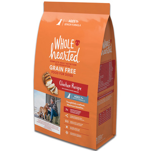 Wholehearted Libre de Granos Alimento Natural para Perro Senior Todas las Razas Receta Pollo, 2.2 kg