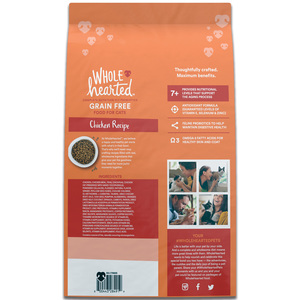 Wholehearted Libre de Granos Alimento Natural para Gato Senior Receta Pollo, 2.2 kg