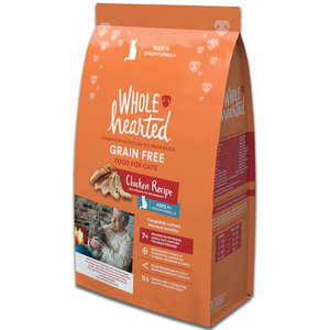 Wholehearted Libre de Granos Alimento Natural para Gato Senior Receta Pollo, 2.2 kg