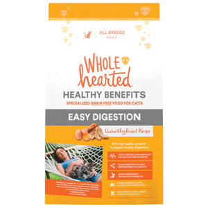 Wholehearted Healthy Benefits Alimento Natural para Gato Adulto F�cil Digesti�n Receta Pollo y Huevo, 2.2 kg
