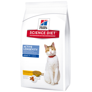 Hill's Science Diet Alimento Seco para Gato Senior Receta Pollo, 1.8 kg