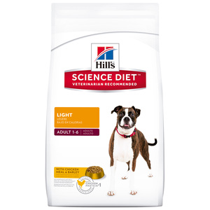 Hill's Science Diet Alimento Seco Light para Perro Adulto Raza Grande Receta Pollo y Cebada, 13.6 kg