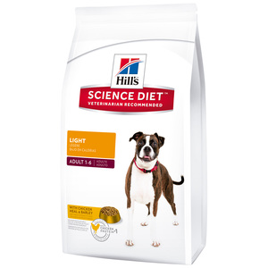 Hill's Science Diet Alimento Seco Light para Perro Adulto Raza Grande Receta Pollo y Cebada, 13.6 kg