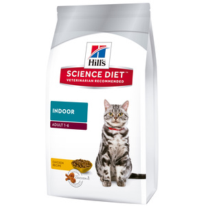 Hill's Science Diet Alimento Seco para Gato Adulto de Interior Receta Pollo, 3.2 kg