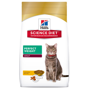 Hill's Science Diet Perfect Weight Alimento Seco para Gato Adulto Reducci�n de Peso Receta Pollo, 1.4 kg