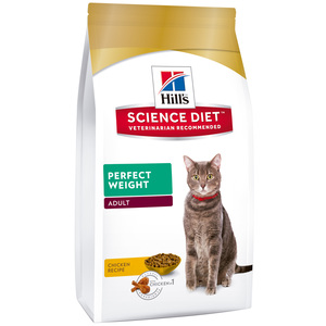 Hill's Science Diet Perfect Weight Alimento Seco para Gato Adulto Reducci�n de Peso Receta Pollo, 1.4 kg