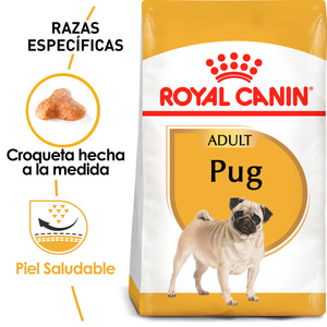 Royal Canin Alimento Seco para perro Adulto Raza Pug Receta Pollo, 1.1 kg