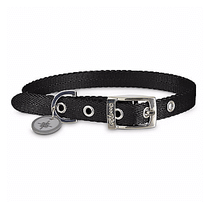 Good2Go Collar de Nylon Color Negro con Hebilla para Perro, Mediano