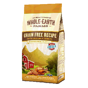 Whole Earth Farms Alimento Natural sin Granos para Perro Todas las Edades Receta Pollo y Pavo, 11.3 kg
