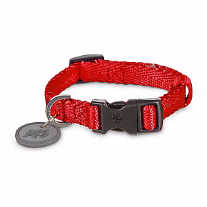 Good2Go Collar de Nylon Color Rojo con Broche para Perro, Mediano