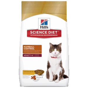 Hill's Science Diet Alimento Seco para Gato Adulto Control Bolas de Pelo Receta Pollo, 7 kg