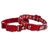 Bond & Co Set 2 Collares Color Rojo Dise�o Huellitas para Perro, X-Chico / Chico