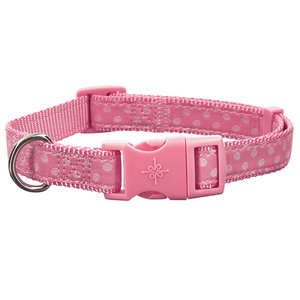 Good2Go Collar Rosa Dise�o Moteado con Broche Rosa para Perro, Grande / X-Grande