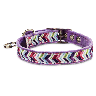 Bond & Co Collar Morado con Dise�o ZigZag y Hebilla Met�lica para Perro, XX-Chico