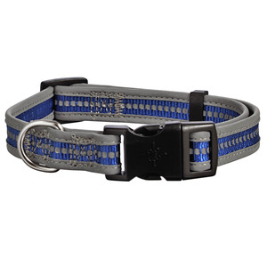 Good2Go Collar Reflejante Color Azul con Broche Negro para Perro, Grande / X-Grande